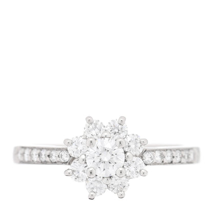 Tiffany Platinum Diamond Flower Ring 50 5.5 1 of 4