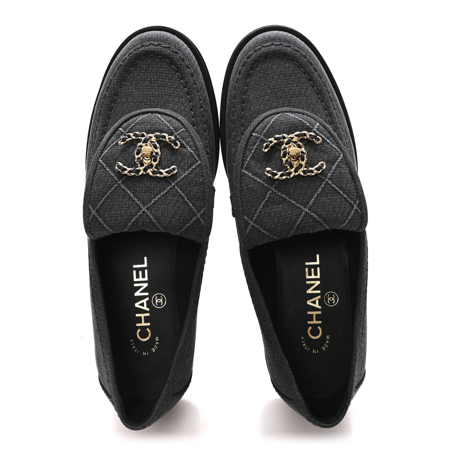 Cotton CC Turnlock Moccasins 37 Black