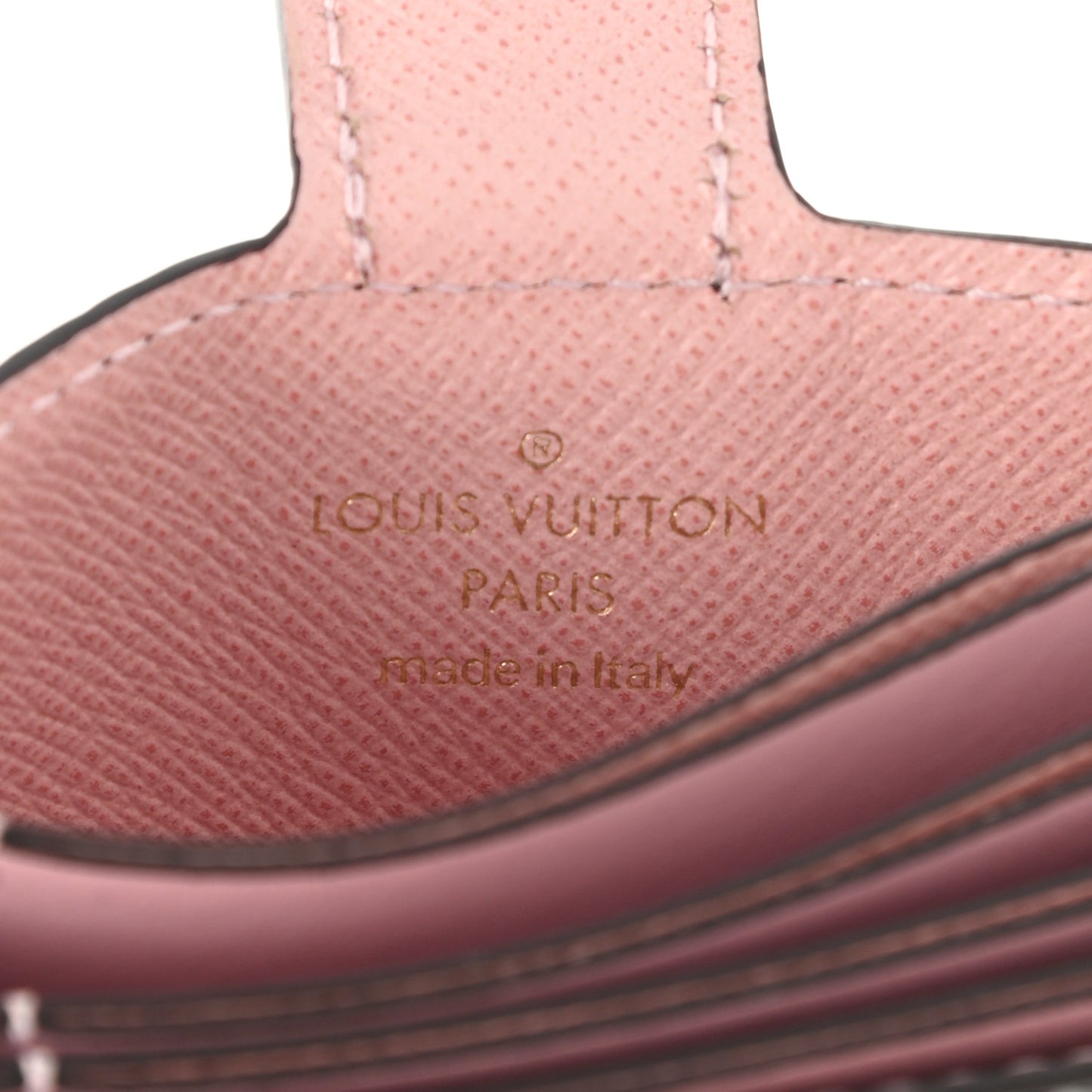 Monogram Gusset Card Holder Rose Ballerine