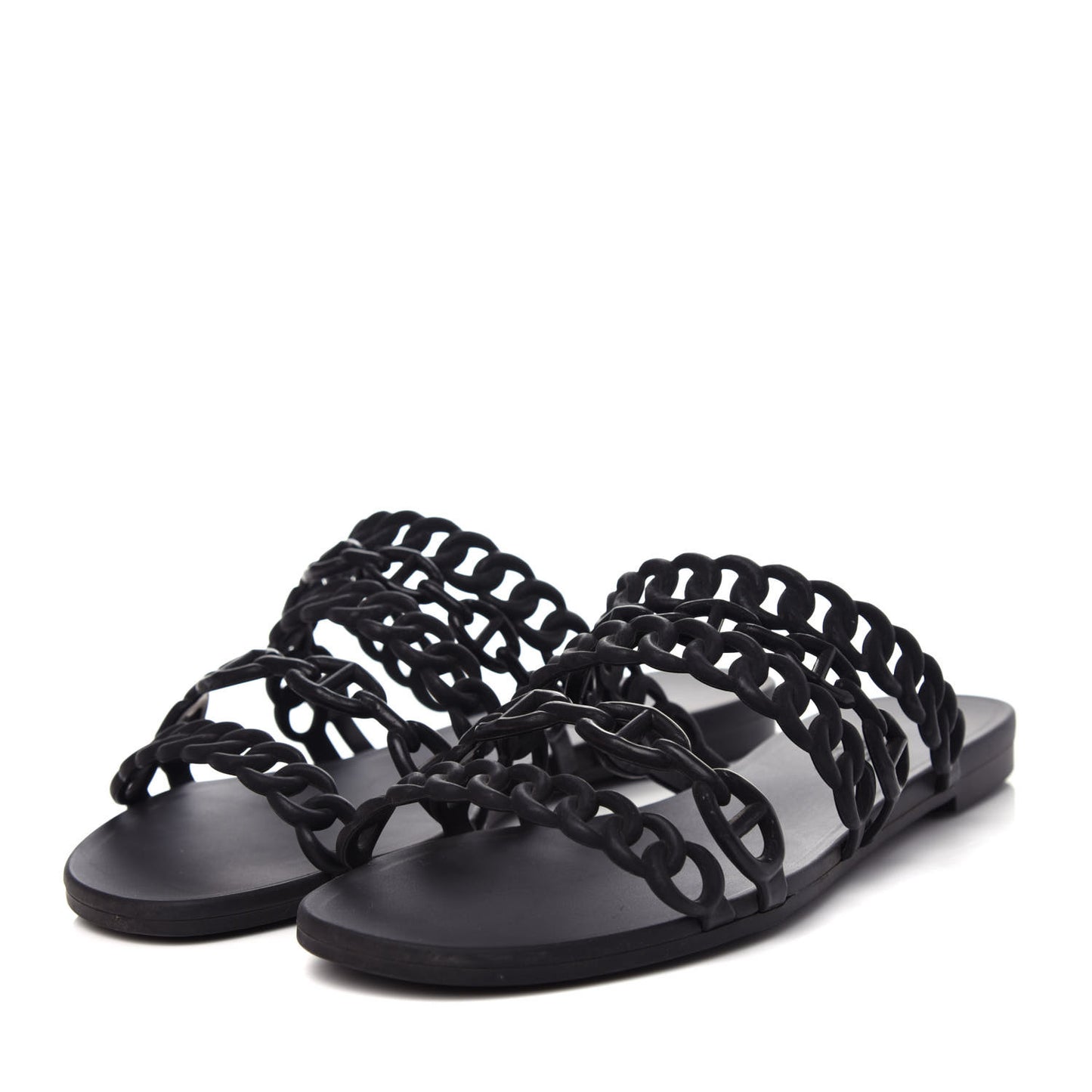 Rubber Chaine d'Ancre Nude Sandals 36 Black