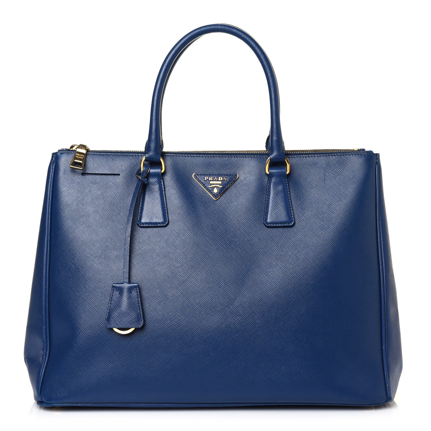 Prada Saffiano Large Galleria Double Zip Tote Bluette 2 of 14