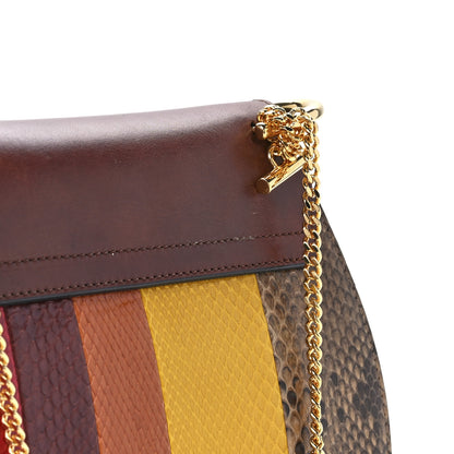 Chloe Snakeskin Drew Shoulder Bag Brown Multicolor 14 of 14