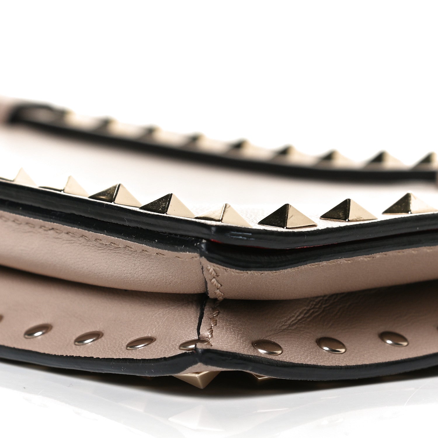 Valentino Garavani Nappa Rockstud Wristlet Clutch Poudre 9 of 10