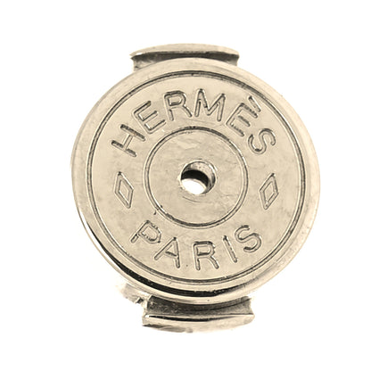 Hermes Sterling Silver Lacquered Horn Earrings Brown 4 of 4