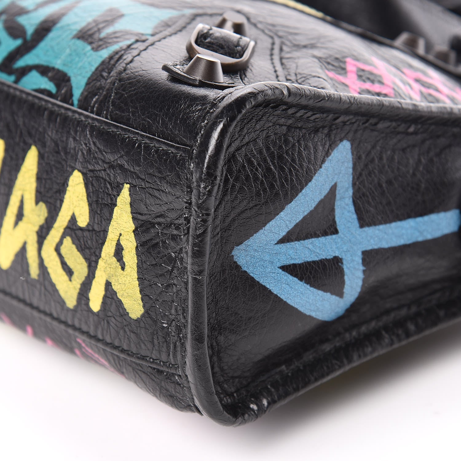 Balenciaga Agneau Arena Graffiti All Over Classic Hardware Mini City Black Multicolor 10 of 10