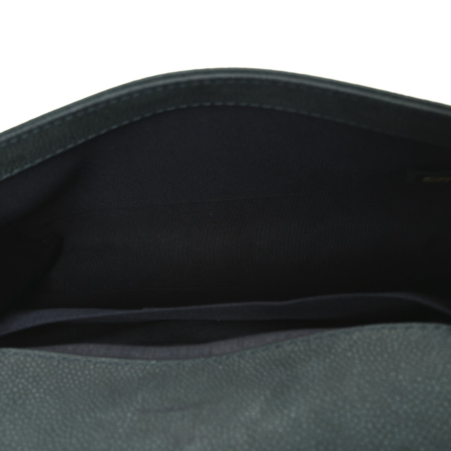 Iridescent Caviar Quilted Medium Boy Flap Dark Green