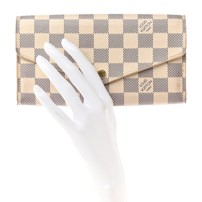 Louis Vuitton Damier Azur Sarah Wallet NM 2 of 10