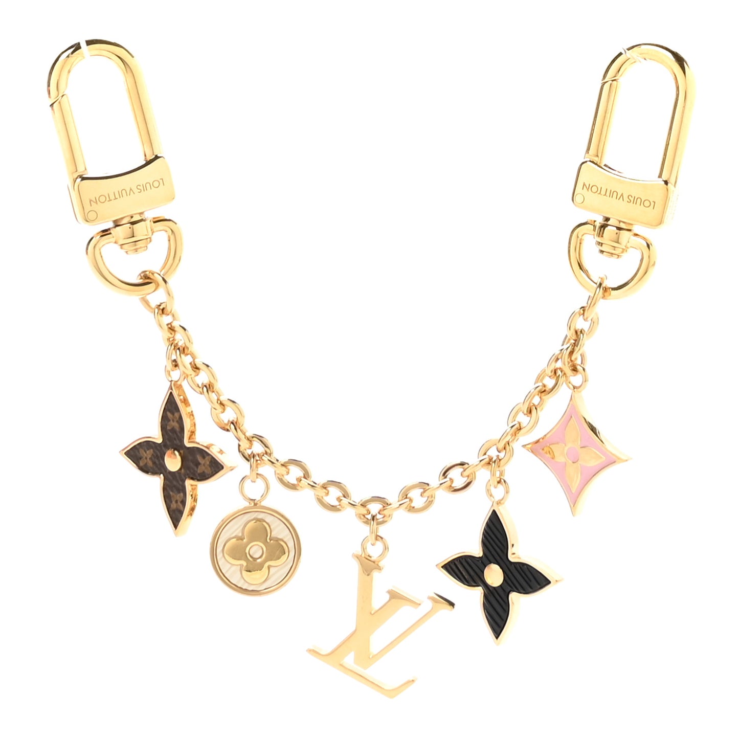 Monogram Spring Street Bag Charm Key Holder Gold