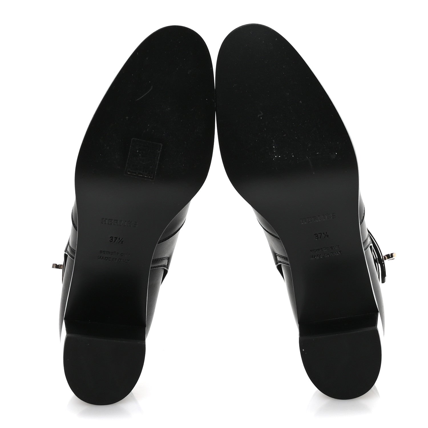 Hermes Calfskin Frenchie 50 Ankle Boots 37.5 Black 6 of 9