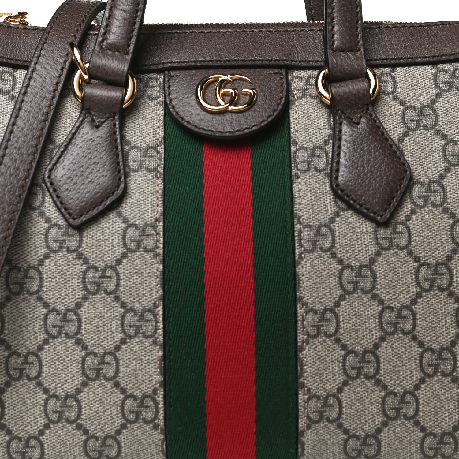 Gucci GG Supreme Monogram Small Ophidia Tote Bag Brown 8 of 12