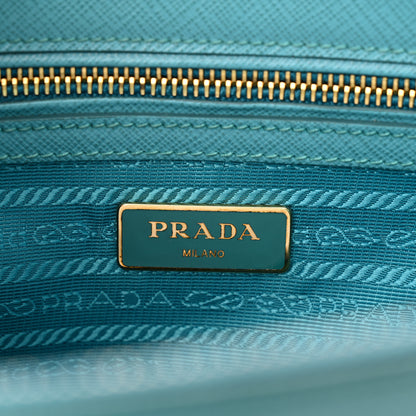 Prada Saffiano Lux Galleria Small Double Zip Tote Turchese 6 of 14