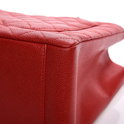 Chanel Caviar Quilted Grand Shopping Tote GST Red 12 of 12