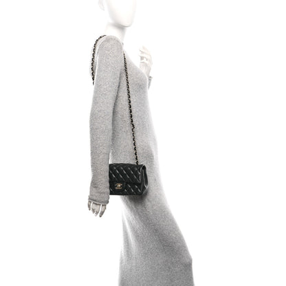 Chanel Lambskin Quilted Mini Rectangular Flap Black 2 of 11