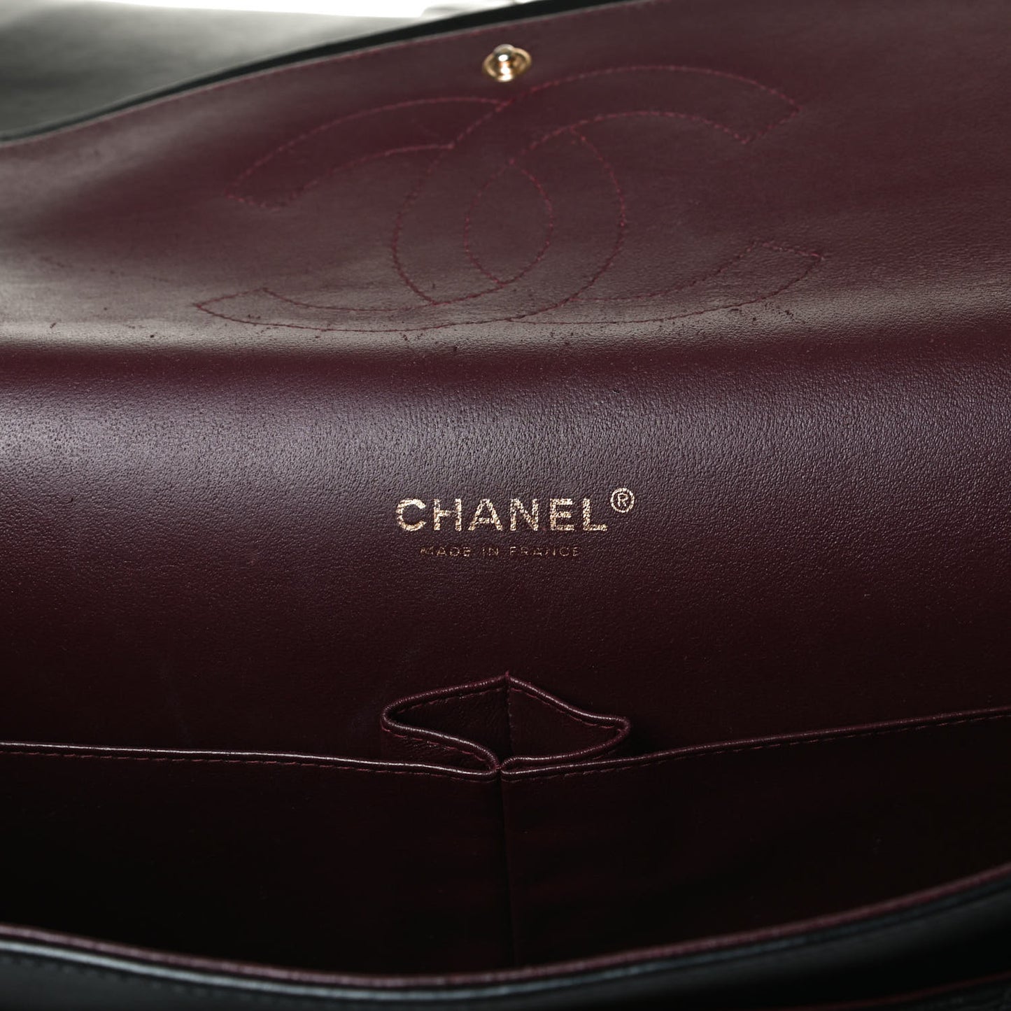 Lambskin Quilted Maxi Double Flap Black