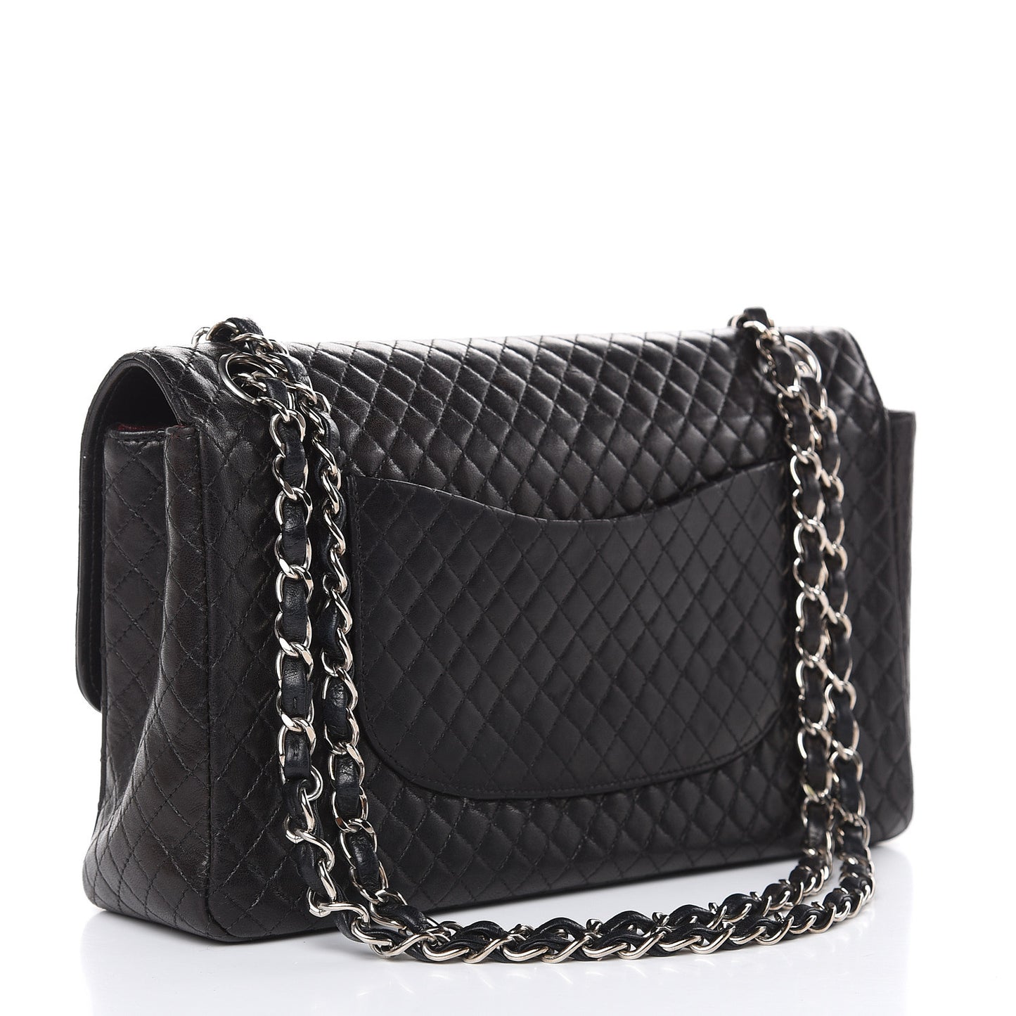 Lambskin Micro Quilted Medium Single Flap Black