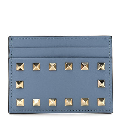 Valentino Garavani Vitello Rockstud Card Holder Niagara 1 of 6