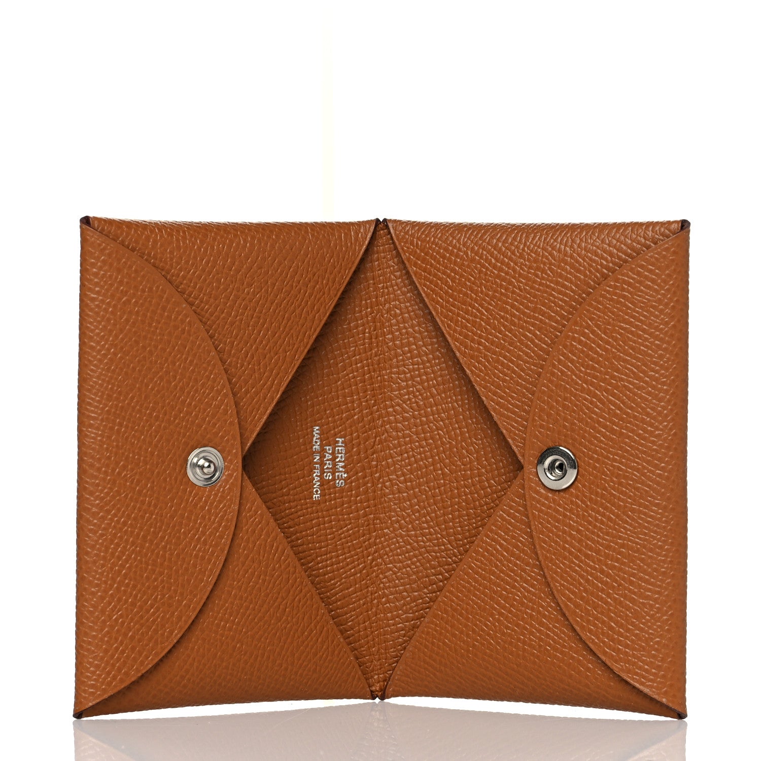 Hermes Epsom Calvi Card Case Gold 5 of 10