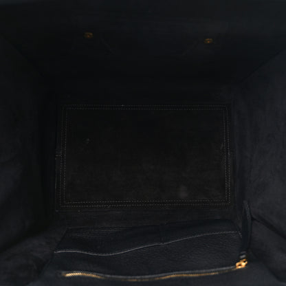 Celine Crisped Calfskin Medium Tie Knot Tote Black 5 of 9