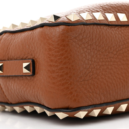 Valentino Garavani Pebbled Calfskin Rockstud Camera Crossbody Bag Tan 8 of 10