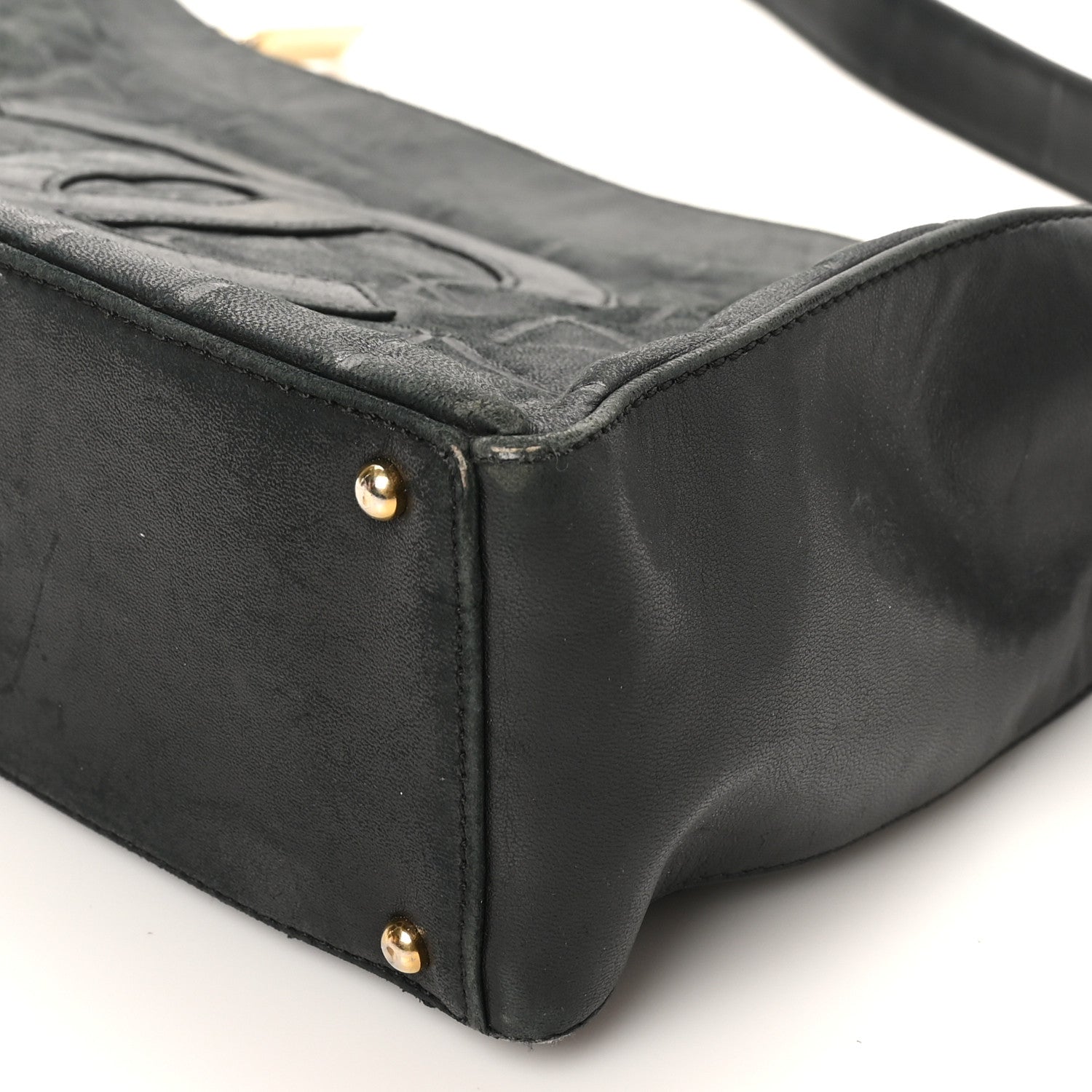 Chanel Lambskin Quilted Medium Chocolate Bar Shoulder Bag Black 9 of 10