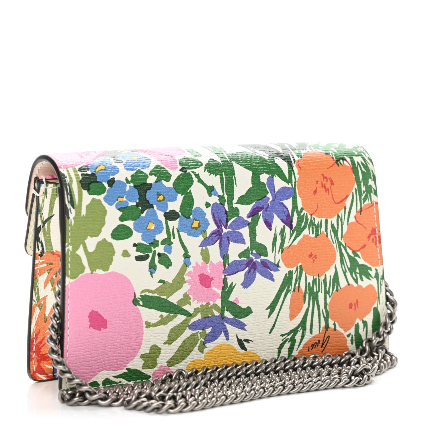 Gucci X KEN SCOTT New Shangai Calfskin Jardin D'Avril Floral Print Super Mini Dionysus Shoulder Bag Ivory Pink 2 of 9