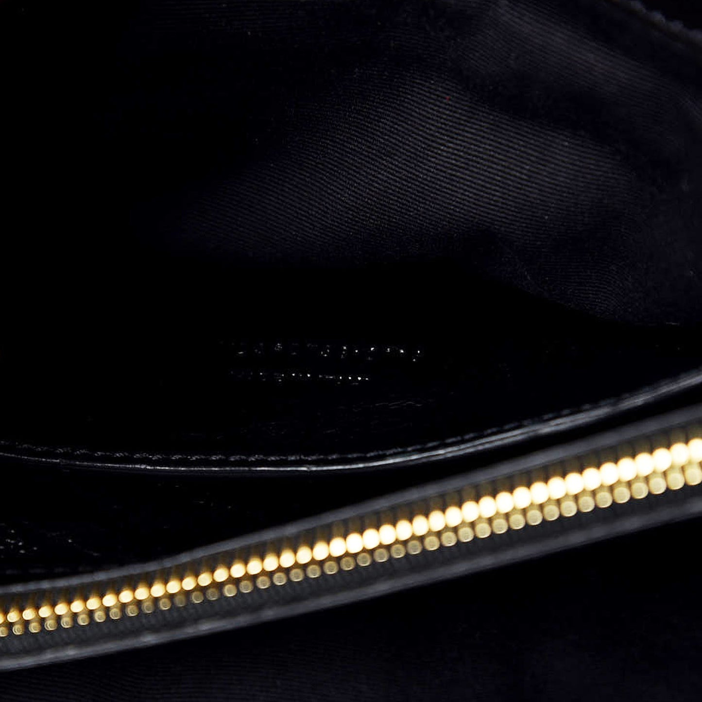 Cracked Shiny Calfskin Matelasse Chevron Monogram Large College Satchel Black