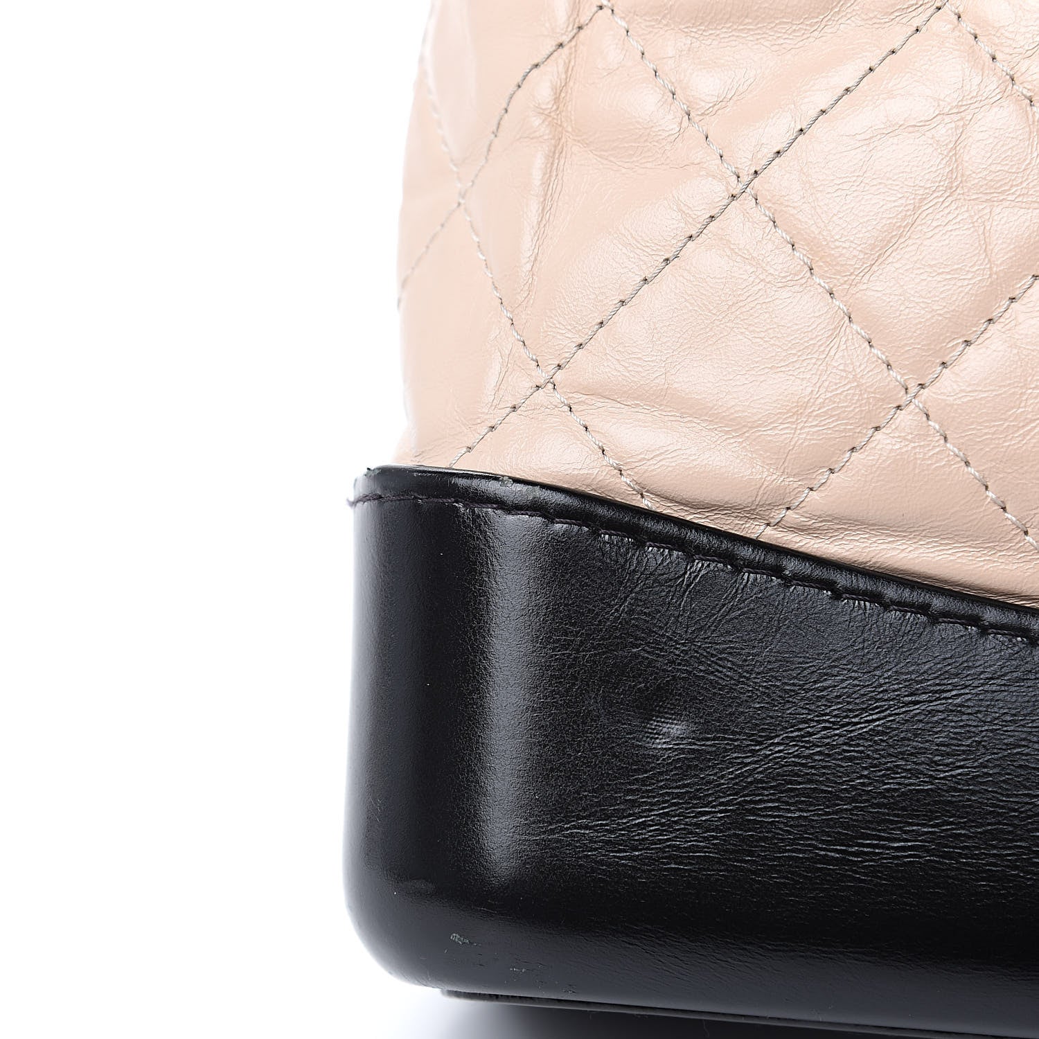 Chanel Aged Calfskin Quilted Gabrielle Backpack Beige Black 11 of 13