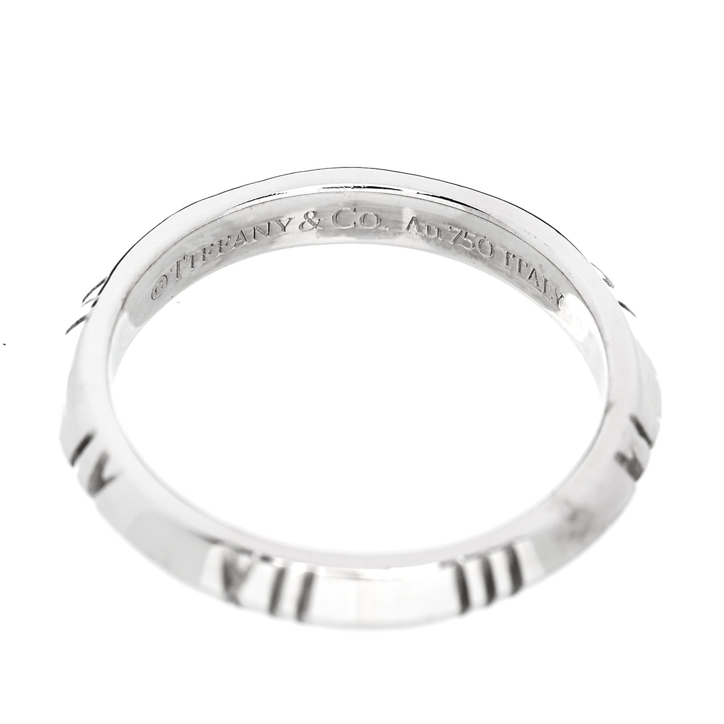 18K White Gold Atlas X Closed Narrow Ring 53 6.5