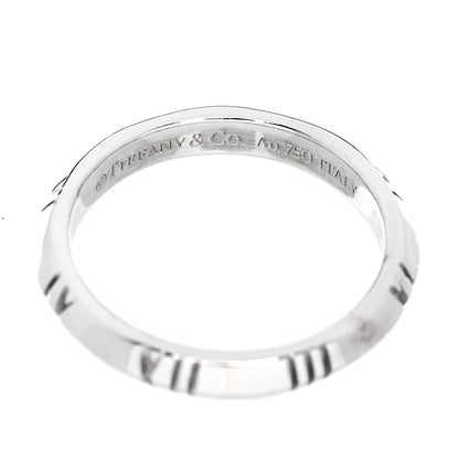 Tiffany 18K White Gold Atlas X Closed Narrow Ring 53 6.5 4 of 5