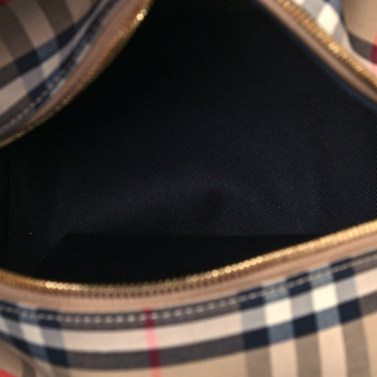 Burberry Smooth Calfskin House Check Medium Cube Bowling Bag Archive Beige 5 of 12