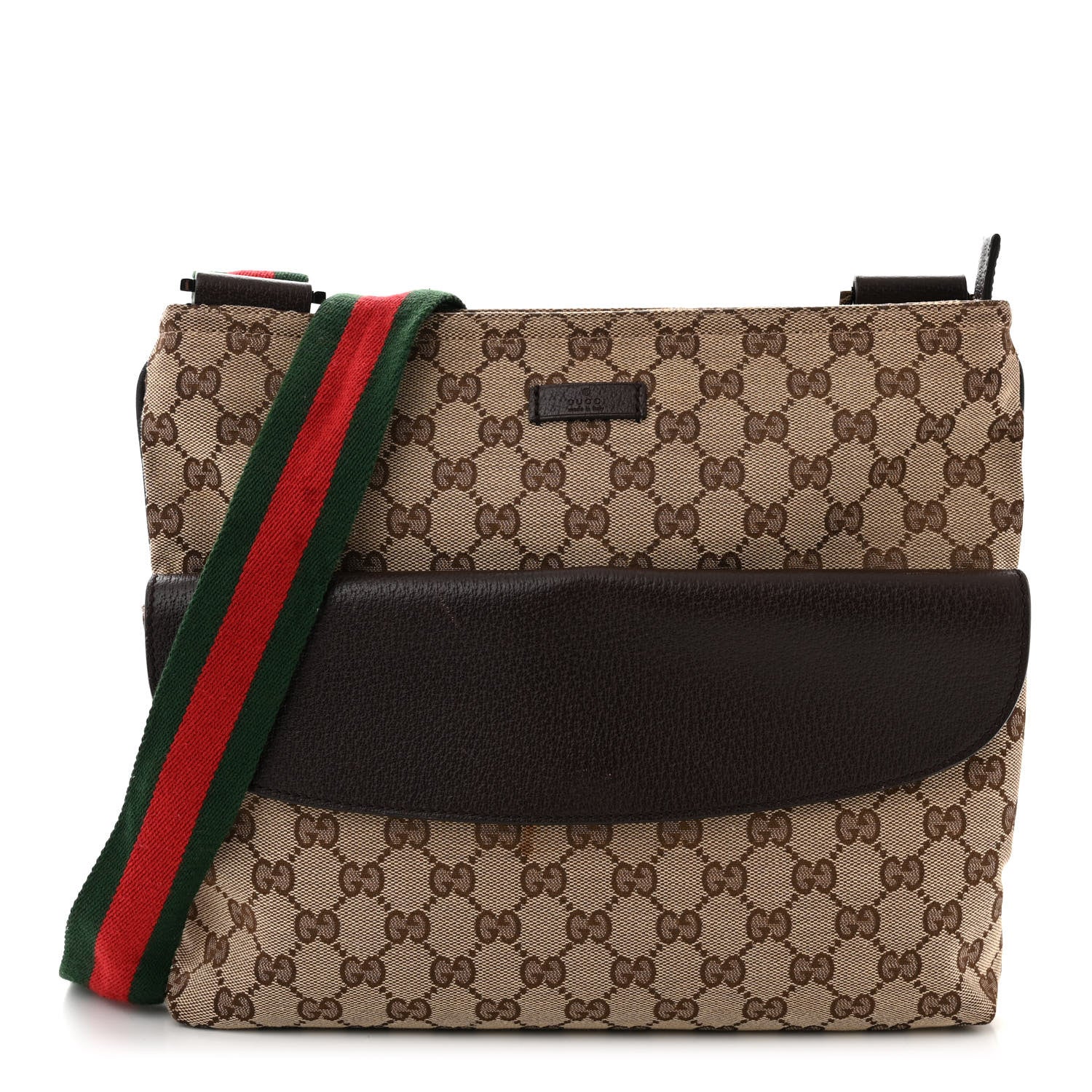 Gucci Monogram Signature Web Small Messenger Brown 1 of 11