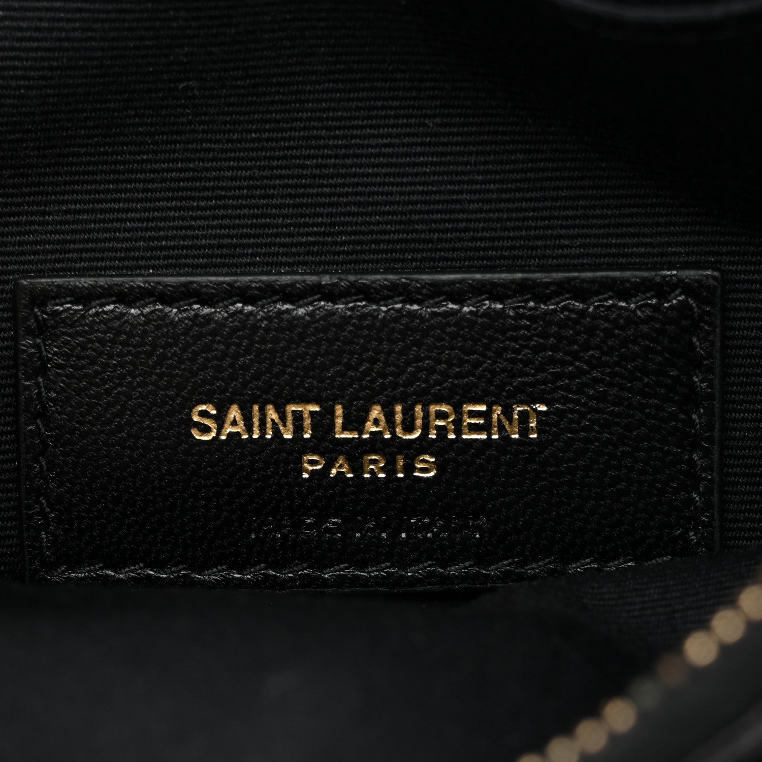 Saint Laurent Grain De Poudre Chevron Monogram Bill Pouch Black 6 of 8