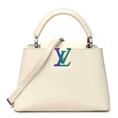 Louis Vuitton Taurillon Braided Chain Capucines BB Snow 1 of 12