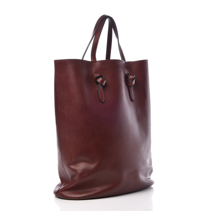 Celine Supple Calfskin Tie Knot Twisted Tote Burgundy 3 of 13