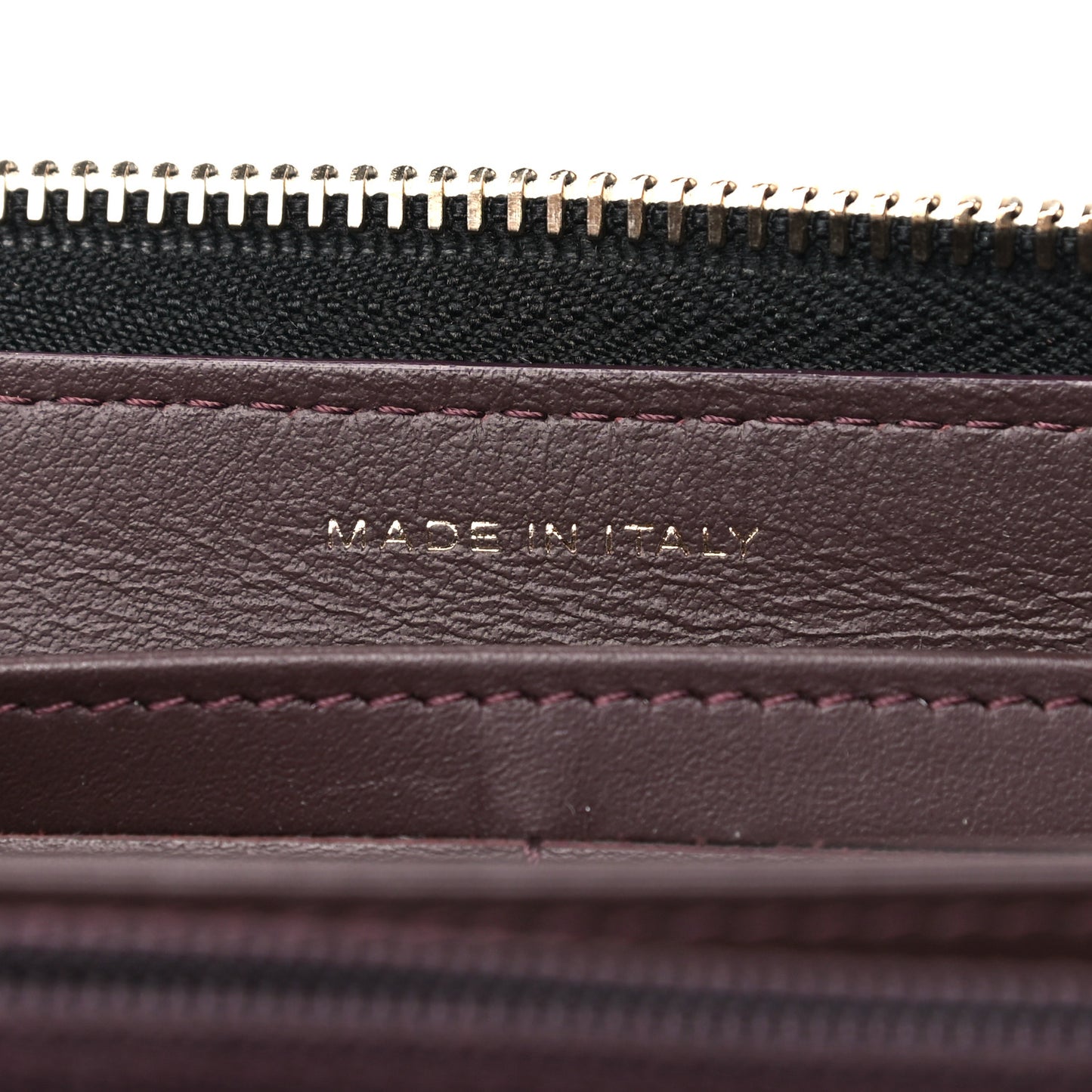 Grained Calfskin Neo Executive Zip Around Wallet Black