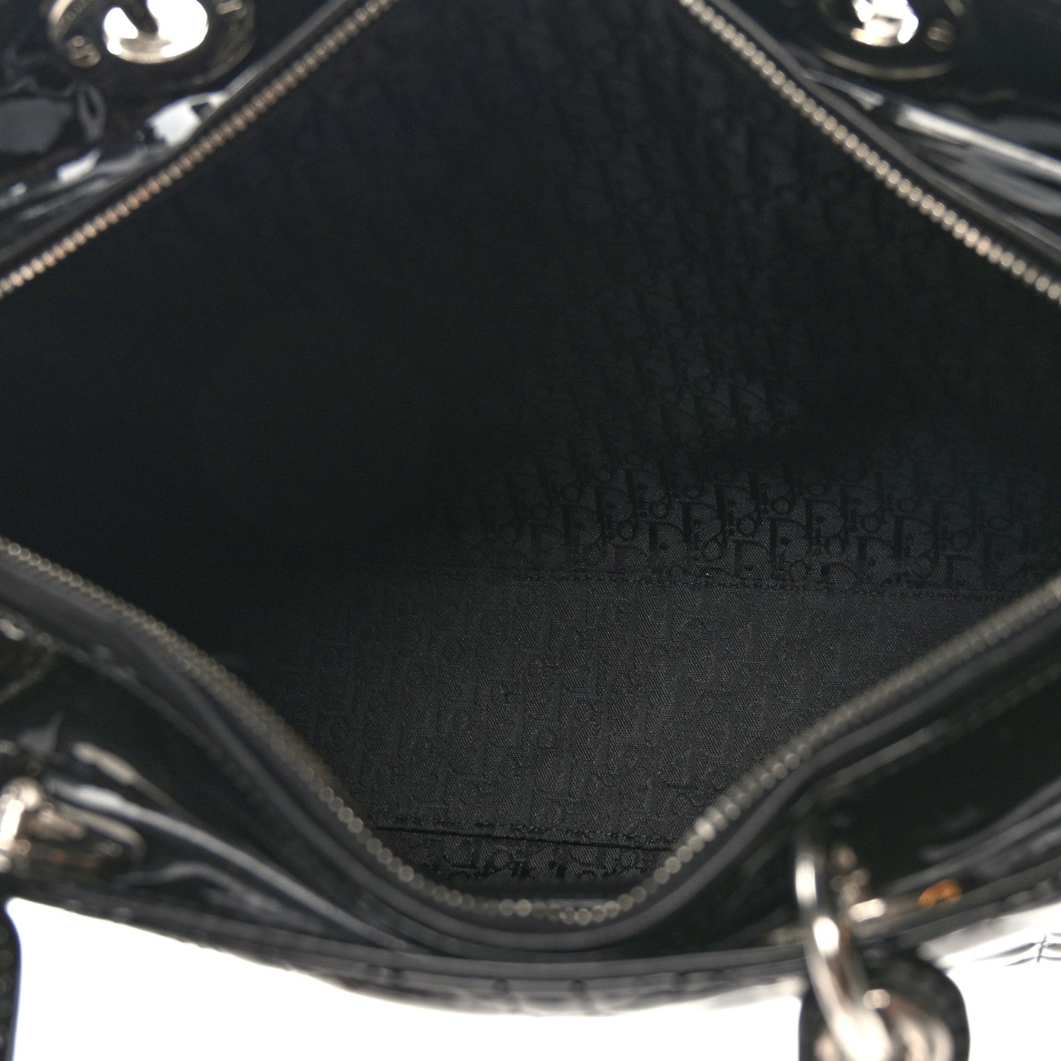 Christian Dior Patent Cannage Large Lady Dior Black 5 of 9