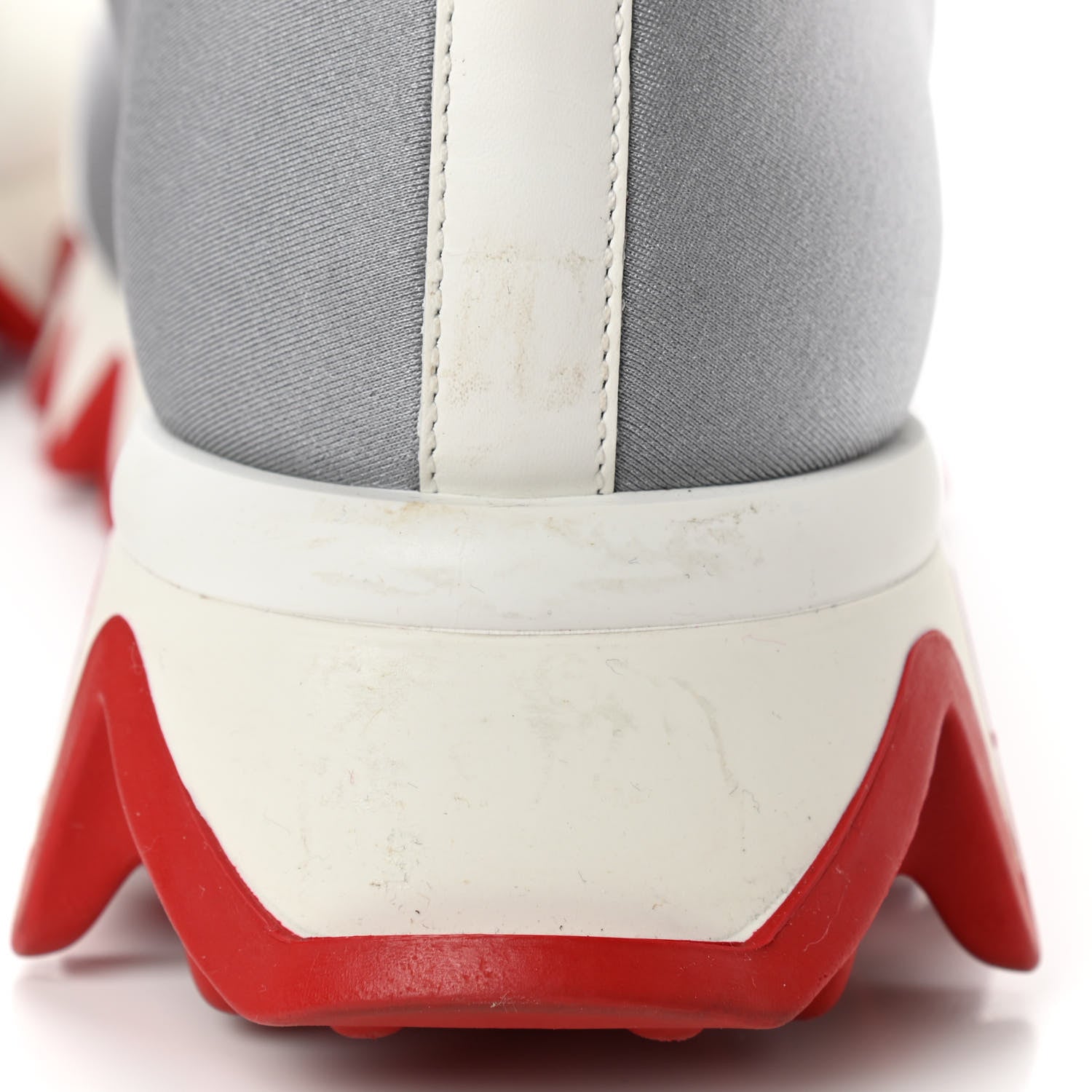 Christian Louboutin Neoprene Tiketa Flat Sneakers 38.5 Grey 5 of 8