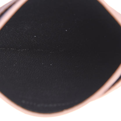 Saint Laurent Grain De Poudre Matelasse Chevron Monogram Credit Card Case Pale Pink 4 of 12