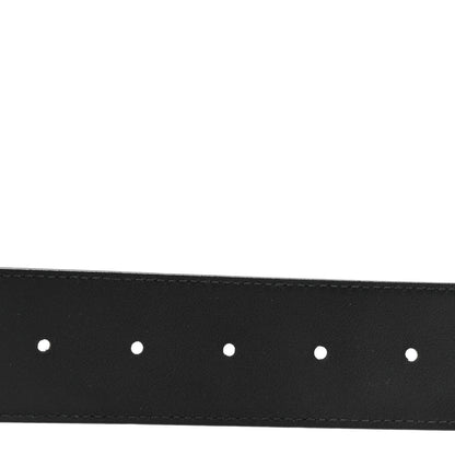 Gucci Azalea Calfskin Enamel Monochrome Double G 40mm Belt 75 30 Black 4 of 5