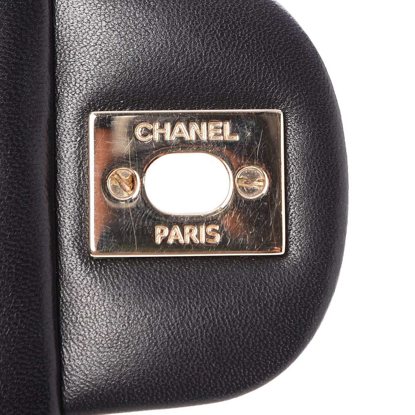 Lambskin Chevron Quilted Mini Square Flap Black