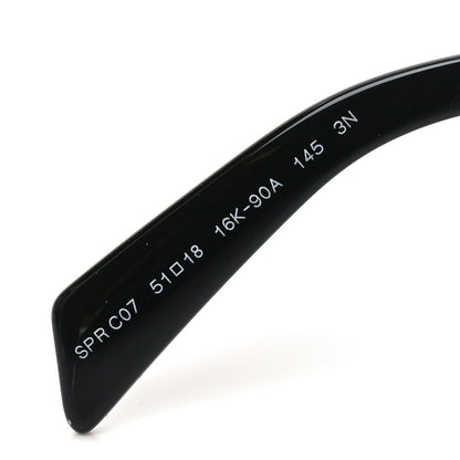 Prada Acetate Square Sunglasses SPR C07 Black 6 of 7