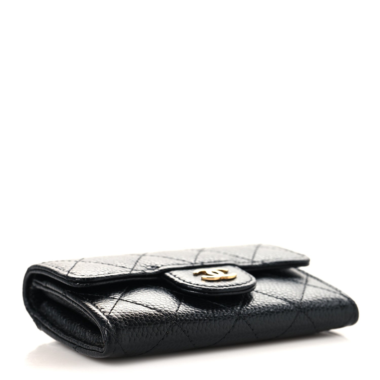 Chanel Caviar Quilted Flap Card Holder Wallet Black 4 of 9