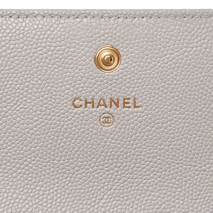 Chanel Caviar Quilted Boy Flap Wallet Grey 6 of 9