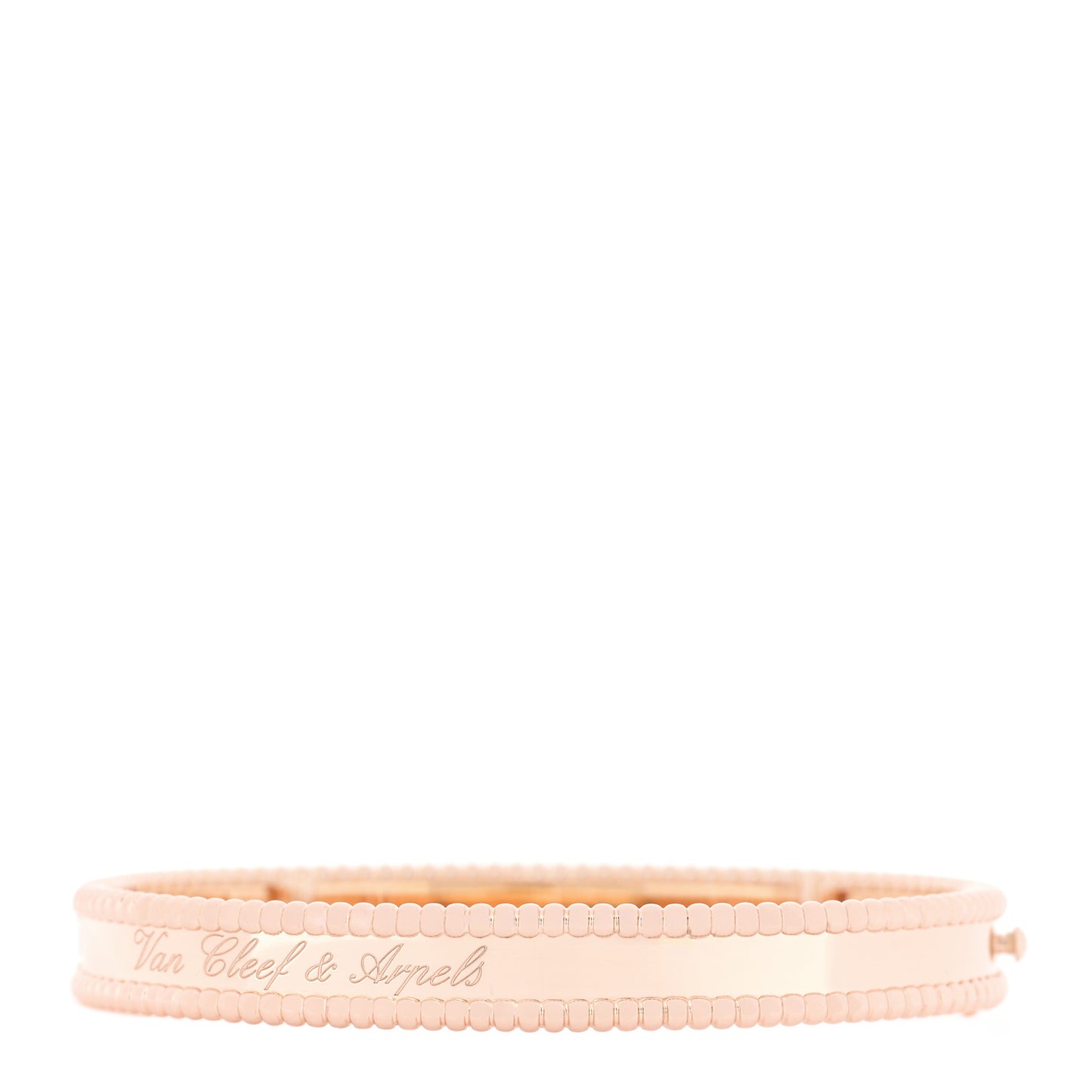 18K Rose Gold Perlee Signature Bangle Bracelet M