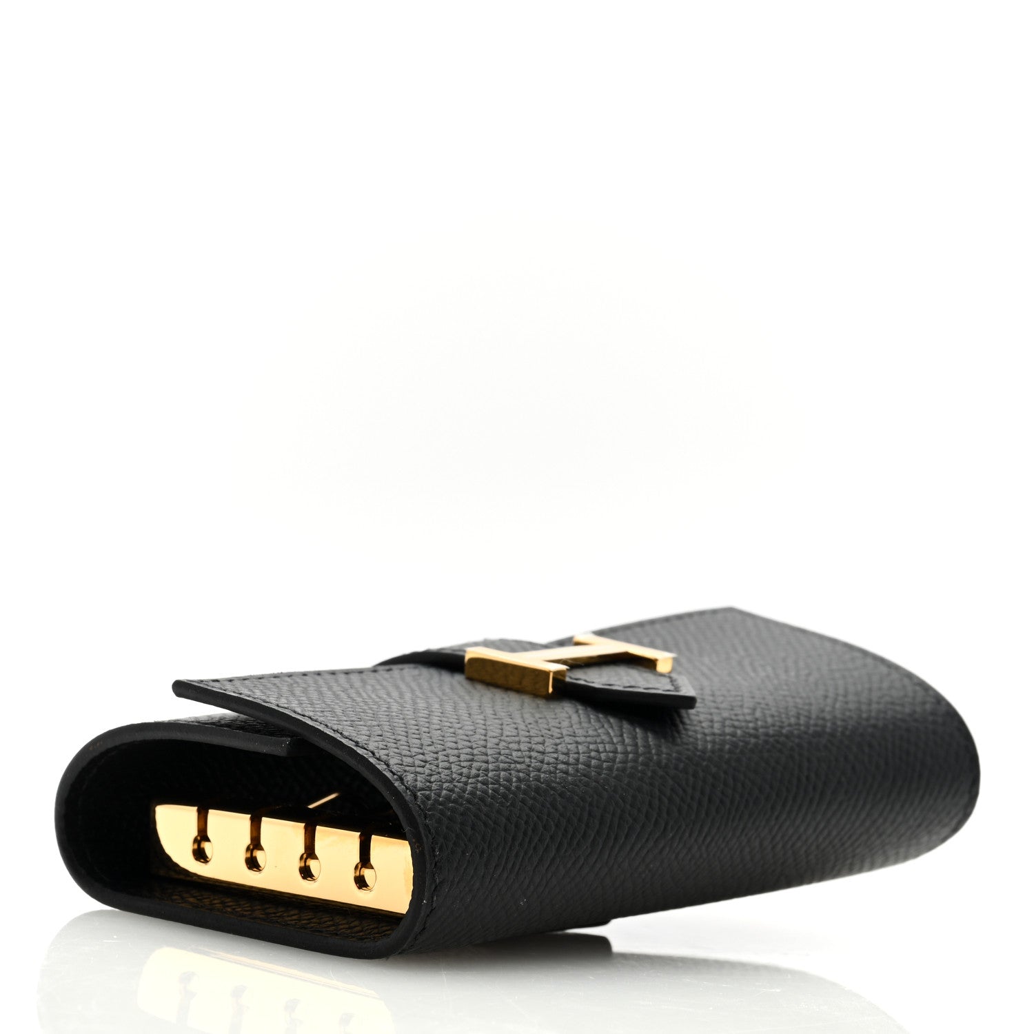 Hermes Epsom Bearn Multicles 4 Key Holder Black 4 of 6