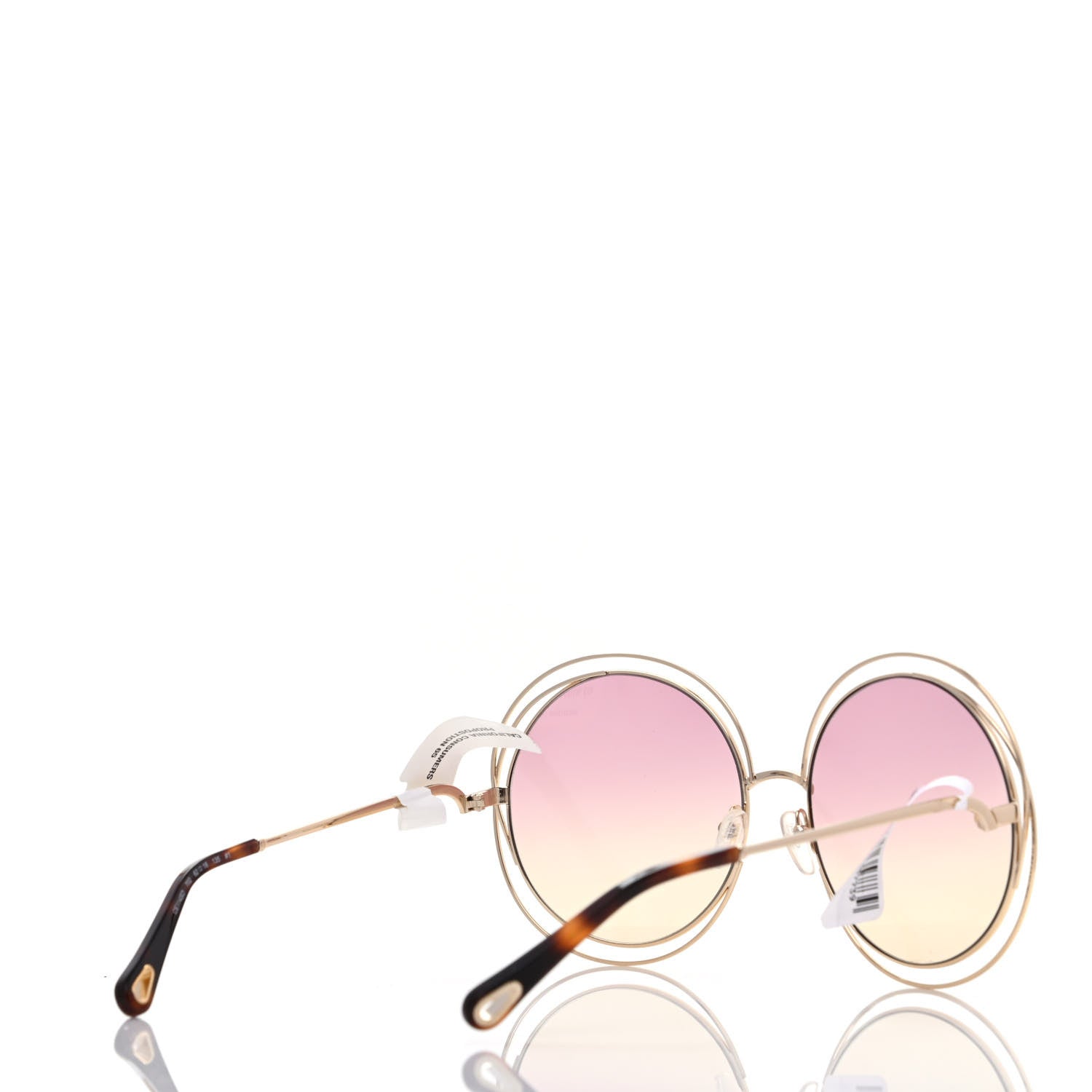 Chloe Oversized Round Carlina Oversized Round Sunglasses CE114SD Gold Pink 4 of 7