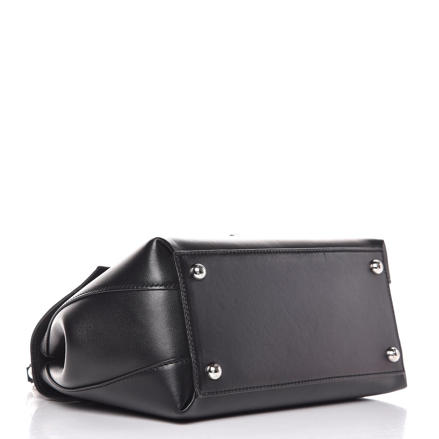 Calfskin Small Lucia Satchel Black
