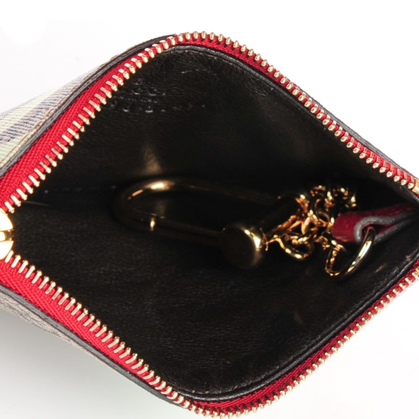 GG Supreme Monogram Tian Key Case Beige Multicolor Red