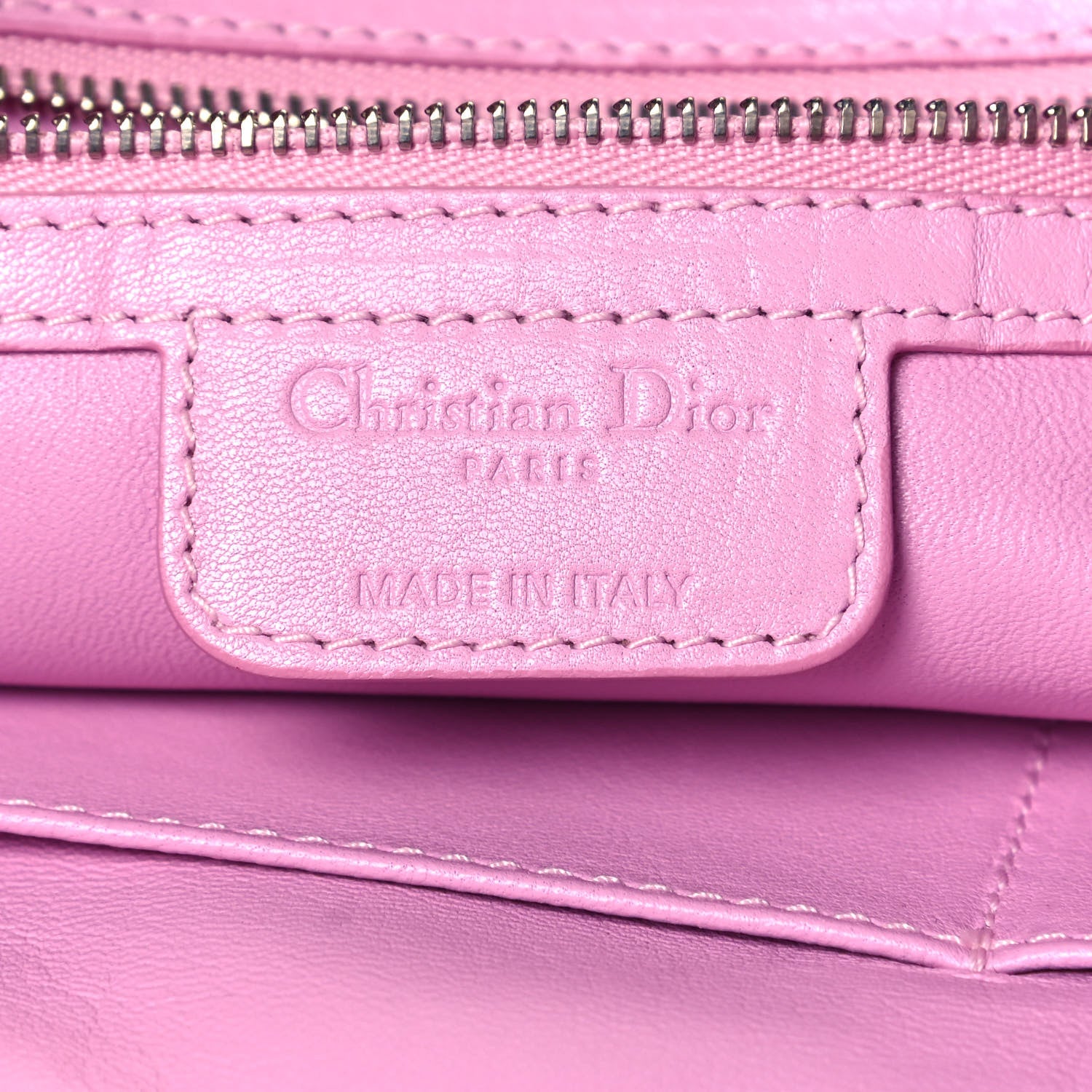 Christian Dior Lambskin Woven Dior Soft Shopping Tote Pink 5 of 16