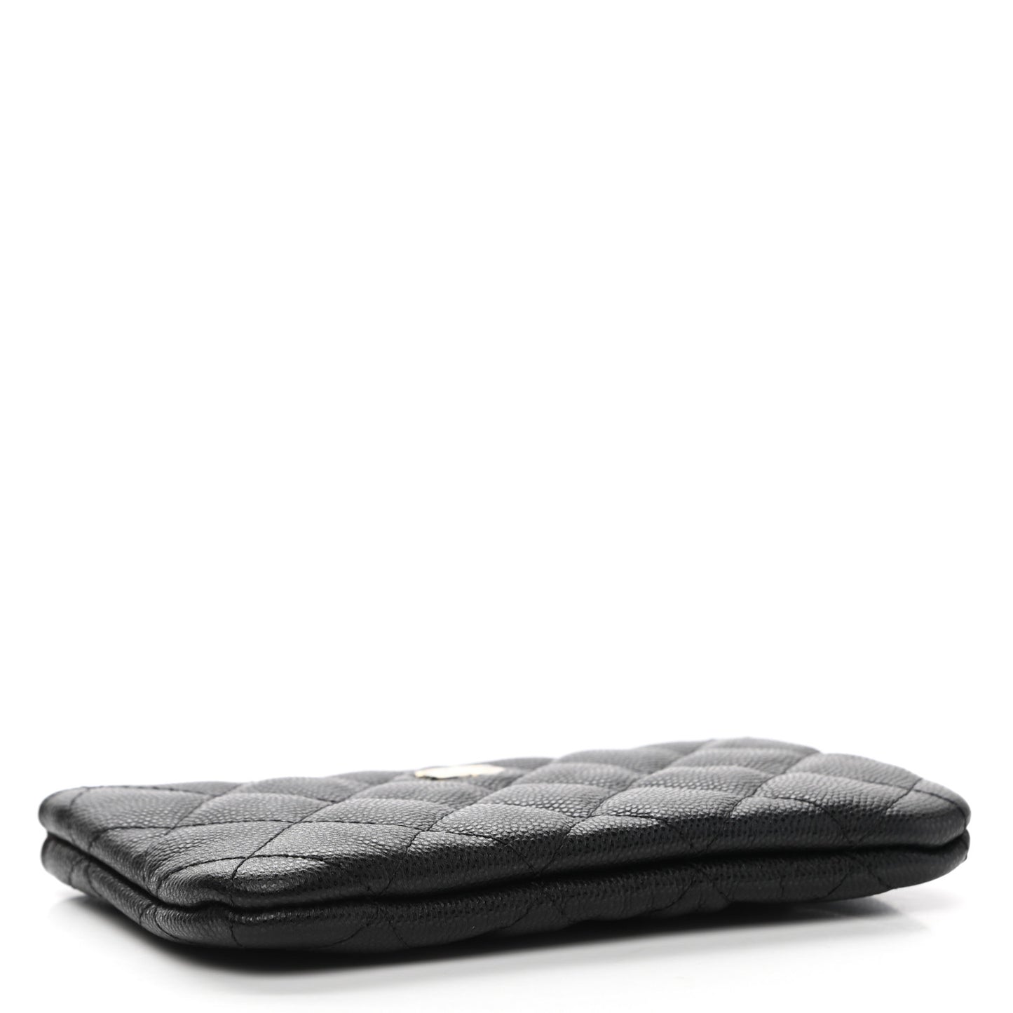 Caviar Quilted Small Cosmetic Case Black